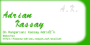 adrian kassay business card